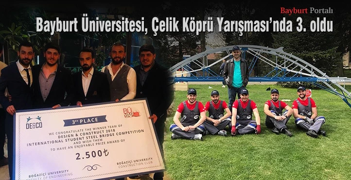 Bayburt Üniversitesi, Çelik Köprü Yarışması’nda 3. oldu