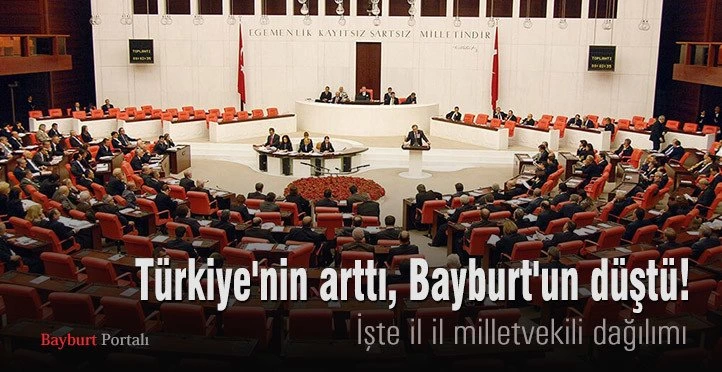 Türkiye’nin arttı, Bayburt’un düştü! İl il milletvekili dağılımı