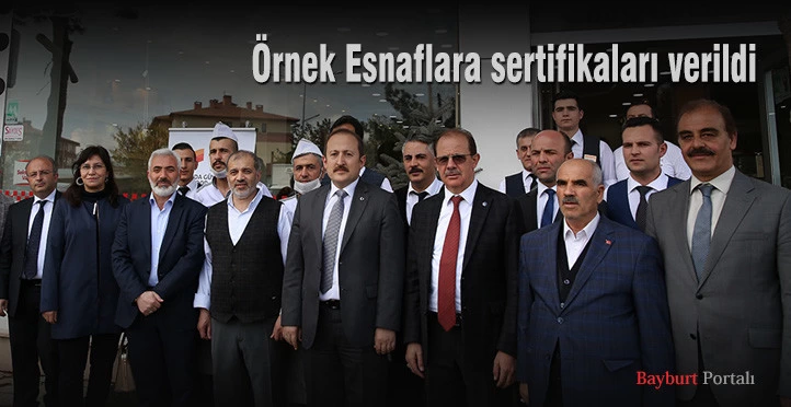 Örnek Esnaflara sertifikaları verildi