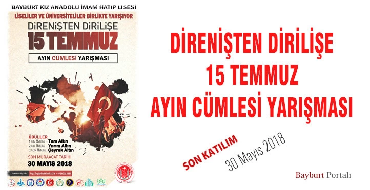 “Direnişten Dirilişe Ayın Cümlesi Yarışması” başladı