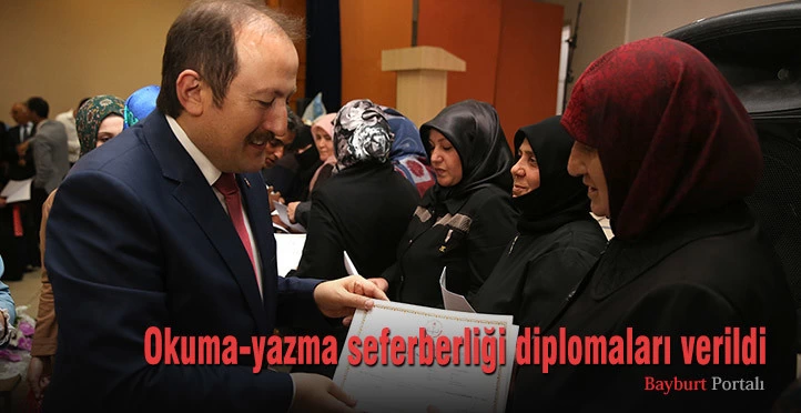 Okuma-yazma seferberliği diplomaları verildi