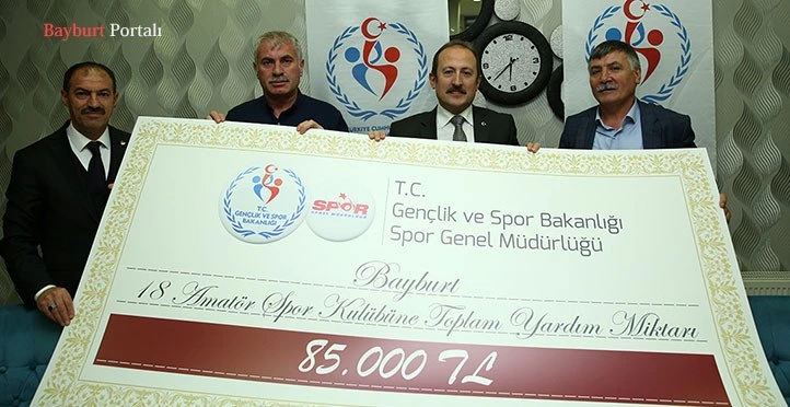 Amatör spor kulüplerine 85 bin TL destek