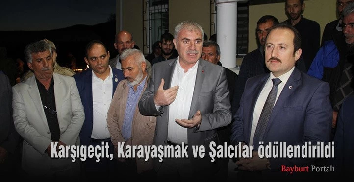 Karşıgeçit, Karayaşmak ve Şalcılar ödüllendirildi