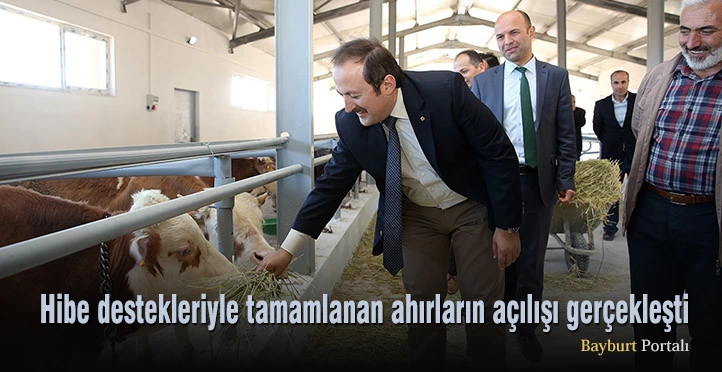 Hibe destekleriyle tamamlanan ahırların açılışı gerçekleşti