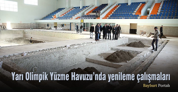 Yarı Olimpik Yüzme Havuzu’nda yenileme çalışmaları