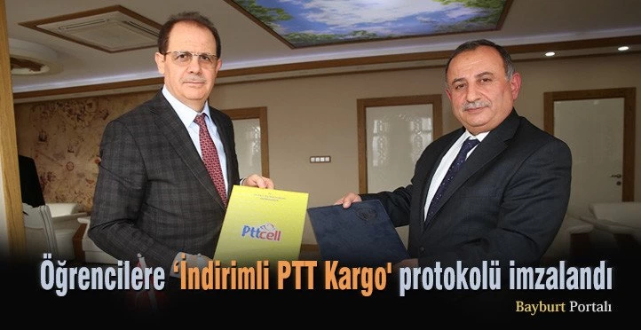 Bayburt Üniversitesi öğrencilerine ‘İndirimli PTT Kargo’ protokolü