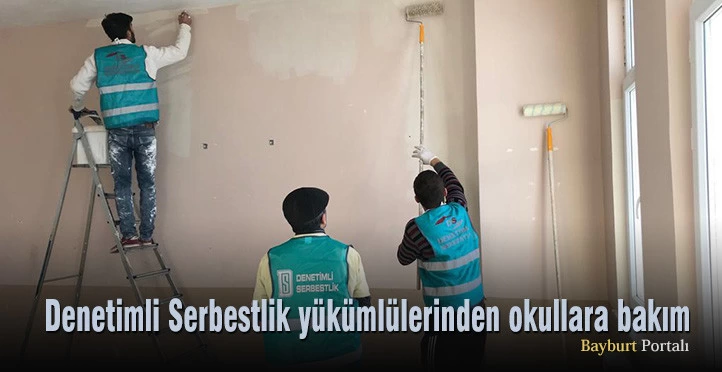 Denetimli Serbestlik yükümlülerinden okullara bakım