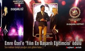 Emre ozel e Yilin En Basarili Egitimcisi odulu – Bayburt Portalı