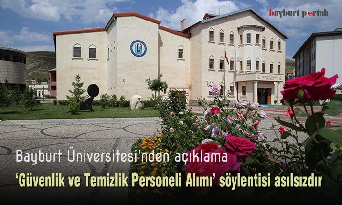 Bayburt Üniversitesi’nden açıklama