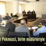 Baskan Pekmezci birim mudurleriyle toplandi – Bayburt Portalı