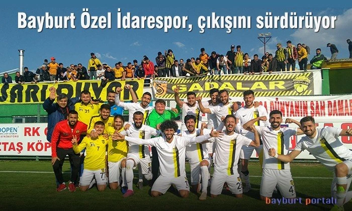 Bayburt Özel İdarespor, çıkışını sürdürüyor