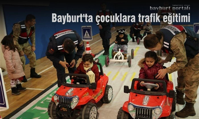 Bayburt’ta çocuklara trafik eğitimi