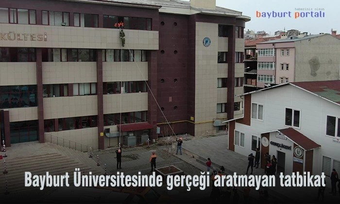 Bayburt Üniversitesinde gerçeği aratmayan tatbikat
