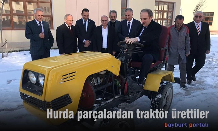 Hurda parçalardan traktör ürettiler
