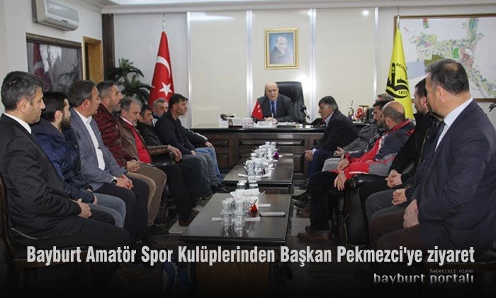Bayburt Amatör Spor Kulüplerinden Başkan Pekmezci’ye ziyaret