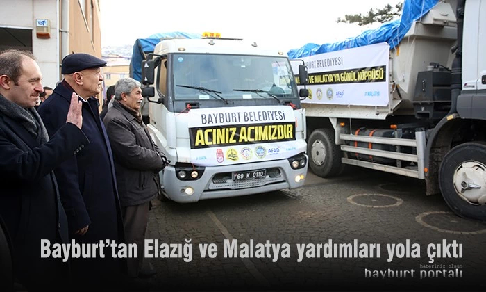 Bayburt’tan Elazığ ve Malatya yardımları yola çıktı