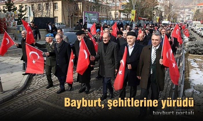 Bayburt, şehitlerine yürüdü