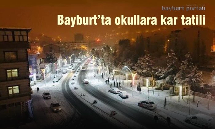 Bayburt’ta okullara kar tatili