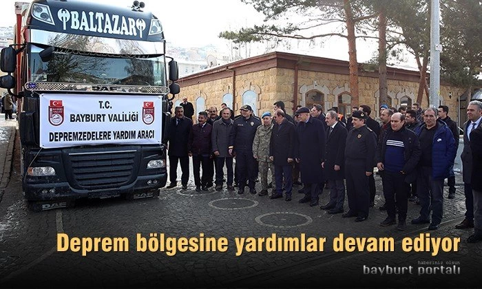 Bayburt’tan deprem bölgesine bir tır daha gönderildi