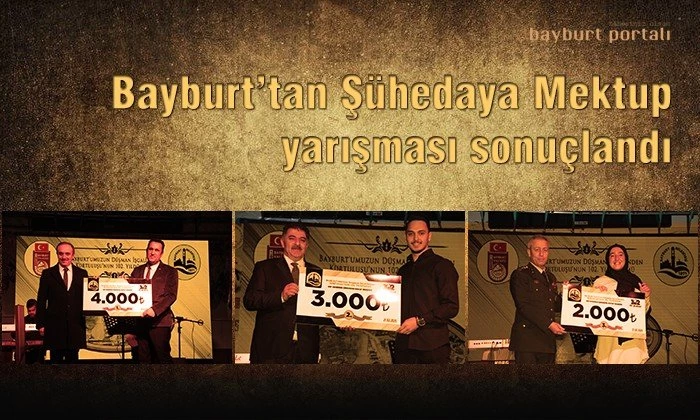 Bayburt’tan Şühedaya Mektup yarışması sonuçlandı
