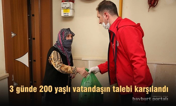 Bayburt’ta 3 günde 200 yaşlı vatandaşın talebi karşılandı