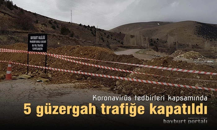 Bayburt’ta 5 güzergah trafiğe kapatıldı