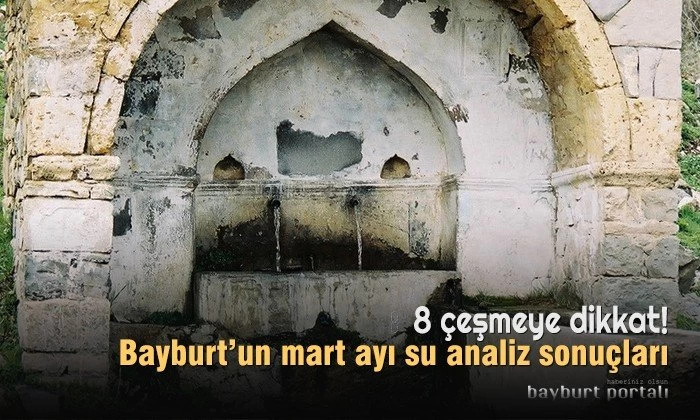 Bayburt’un mart ayı su analiz sonuçları