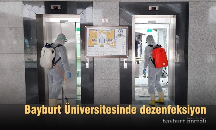 Bayburt Üniversitesinde dezenfeksiyon işlemleri