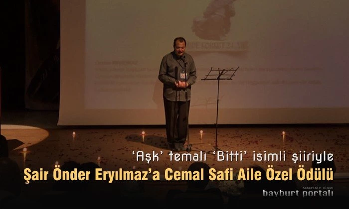 Şair Önder Eryılmaz’a Cemal Safi Aile Özel Ödülü