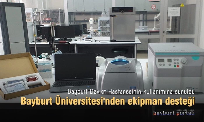 Bayburt Üniversitesi’nden İl Sağlık Müdürlüğüne ekipman desteği