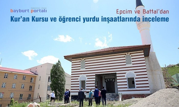 Kur’an Kursu ve öğrenci yurdu inşaatlarında inceleme