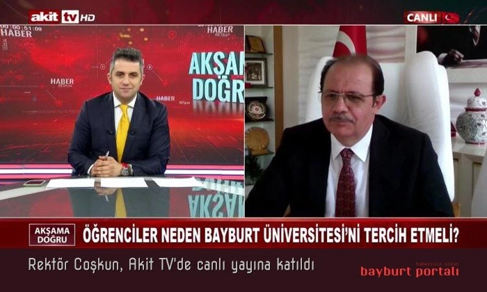 Rektör Coşkun, Akit TV’de canlı yayına katıldı
