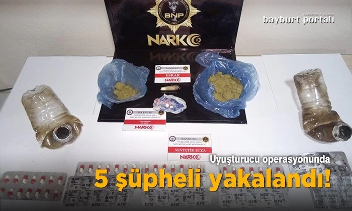 Bayburt’ta 5 şüpheli yakalandı