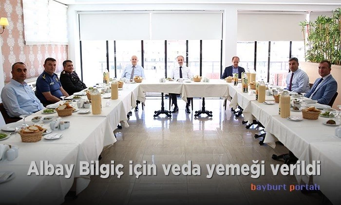 İl Jandarma Komutanı Albay Bilgiç için veda yemeği