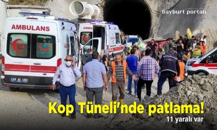 Bayburt Kop Tüneli’nde patlama! 11 yaralı var