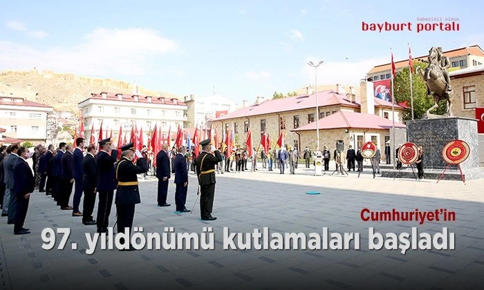 Bayburt’ta Cumhuriyet’in 97. yıldönümü kutlamaları başladı