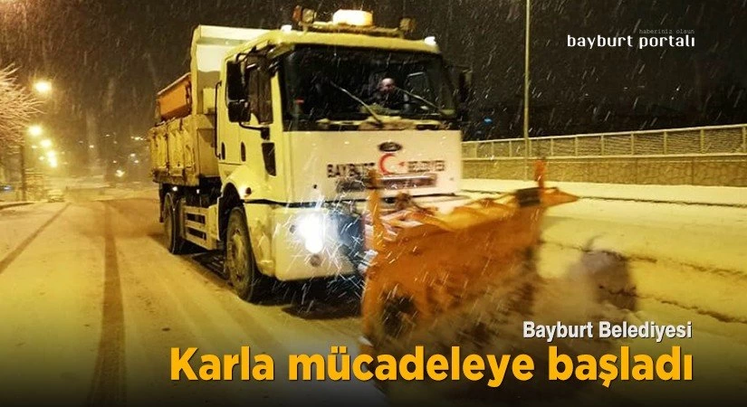 Bayburt Belediyesi, karla mücadeleye başladı