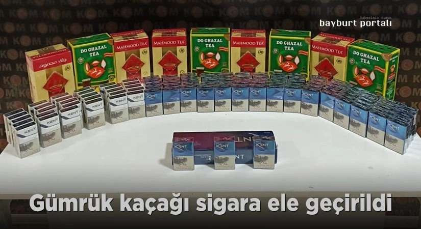 Bayburt’ta gümrük kaçağı sigara ele geçirildi