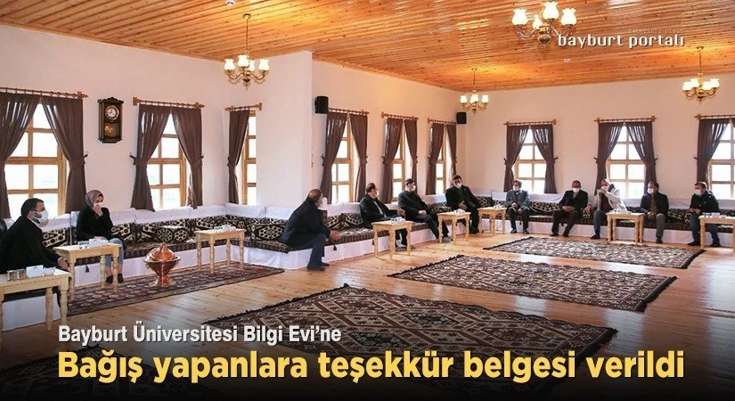 Bilgi Evi’ne bağış yapanlara teşekkür belgesi verildi