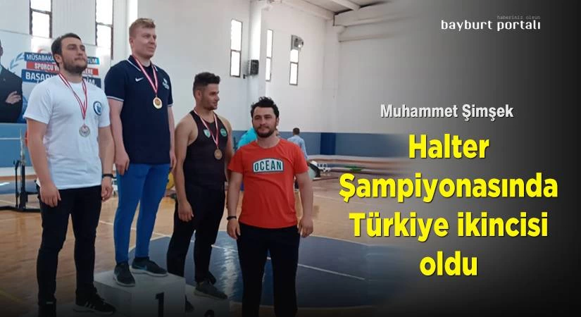 Muhammet Şimşek, halterde Türkiye ikincisi oldu