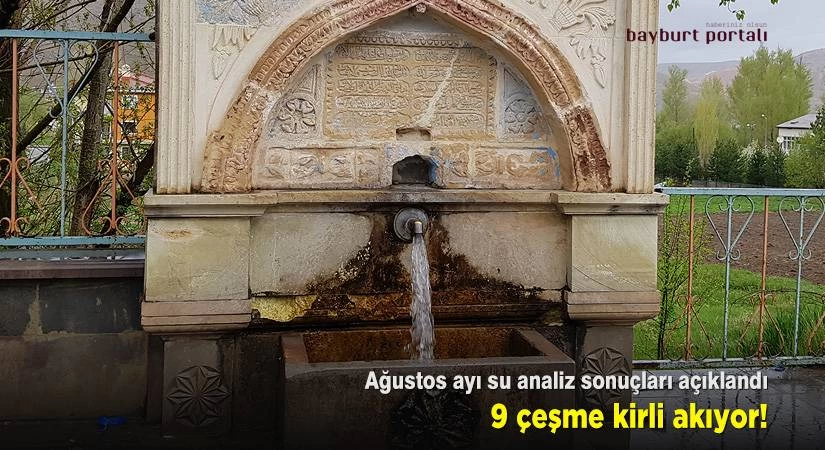 Ağustos ayı su analiz sonuçları açıklandı: 9 çeşme kirli