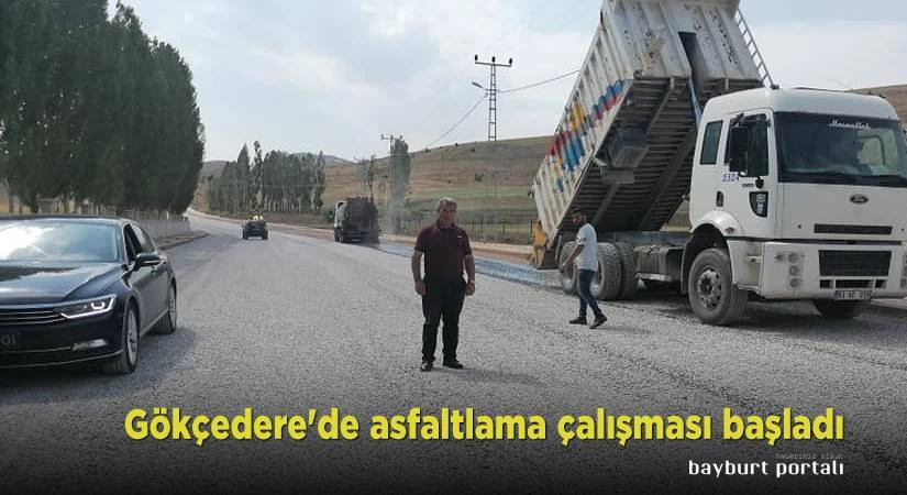 Gökçedere’de asfaltlama çalışması başladı
