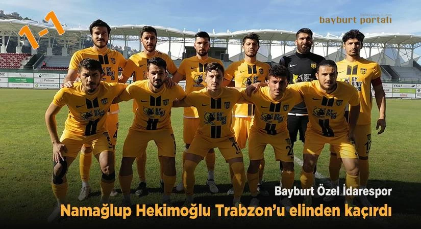 Bayburt Özel İdarespor, namağlup lideri elinden kaçırdı