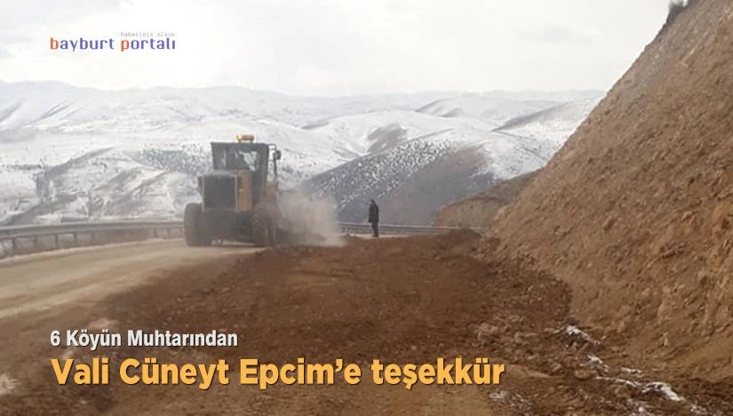 6 köyün muhtarından Vali Cüneyt Epcim’e teşekkür