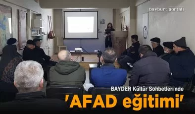BAYDER Kültür Sohbetleri’nde AFAD eğitimi verildi