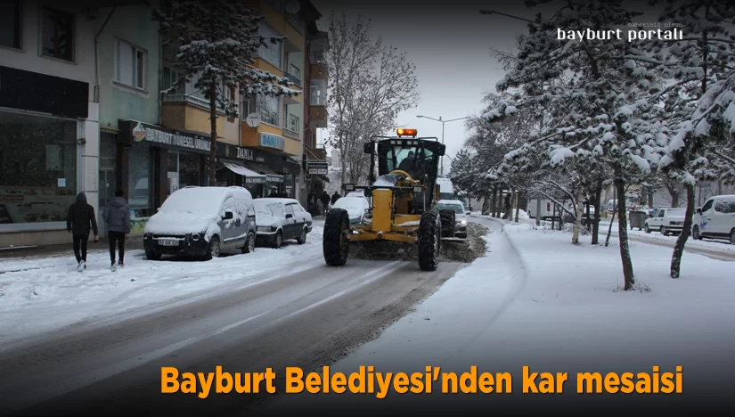 Bayburt Belediyesi’nden kar mesaisi