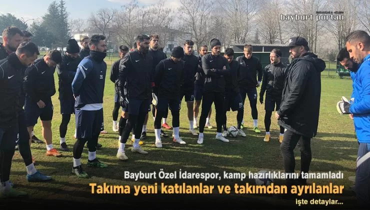 Bayburt Özel İdarespor’da işte gelen ve giden futbolcular