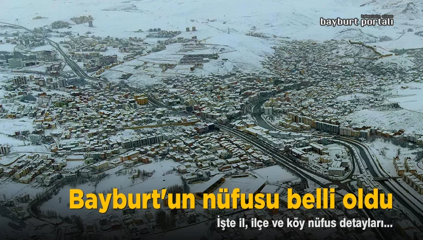 Bayburt’un nüfusu belli oldu! İşte merkez, ilçe ve köy detayları