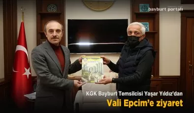 KGK Bayburt Temsilcisi Yaşar Yıldız’dan Vali Epcim’e ziyaret