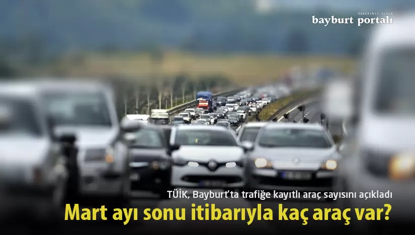 Mart ayı sonu itibarıyla Bayburt’ta kaç araç var?
